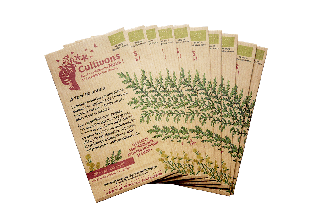 Sachets d’Artemisia annua offerts par Kokopelli